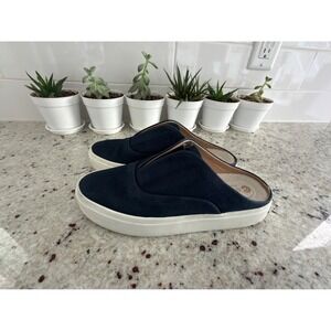 Corso Como Navy Blue Leather Slip-On‎ Mule Sneakers Size 7